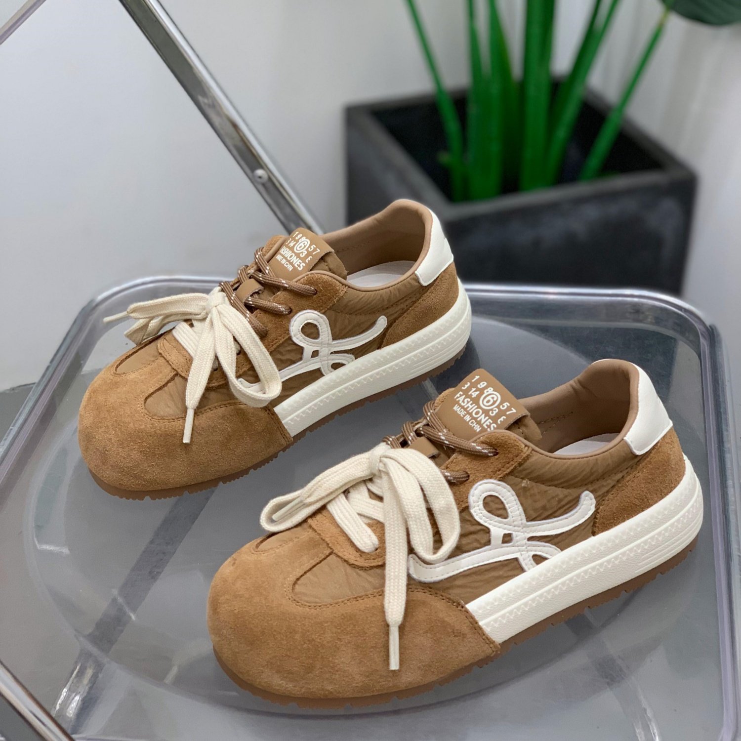 复古真皮阿甘鞋女2025年秋季轻便德训鞋厚底增高显瘦运动休闲女鞋,女鞋,时尚休闲鞋,淘宝优惠券,粉丝福利购,淘宝优惠卷