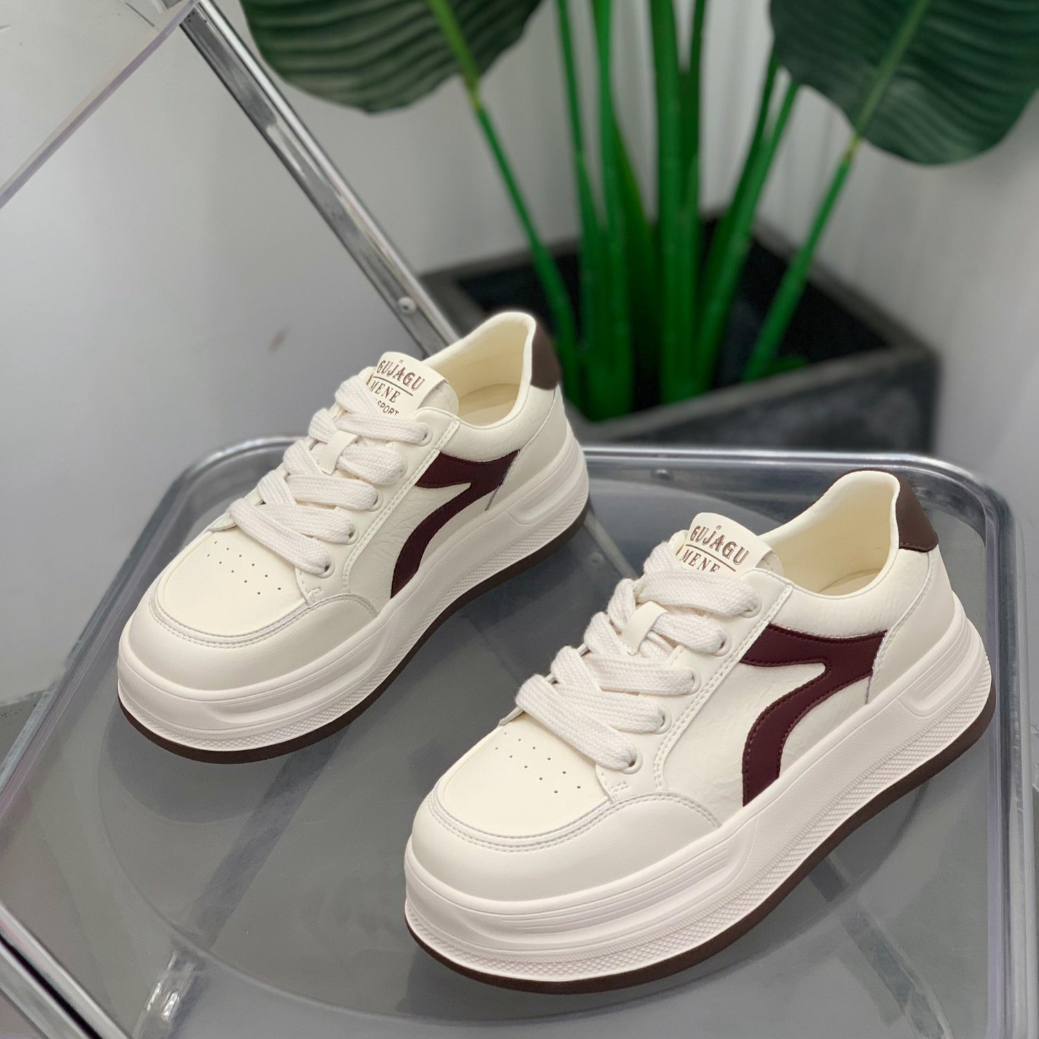 厚底拼色真皮小白鞋女2026年春季新款百搭学生休闲鞋轻便显瘦板鞋,女鞋,休闲板鞋,淘宝优惠券,粉丝福利购,淘宝优惠卷