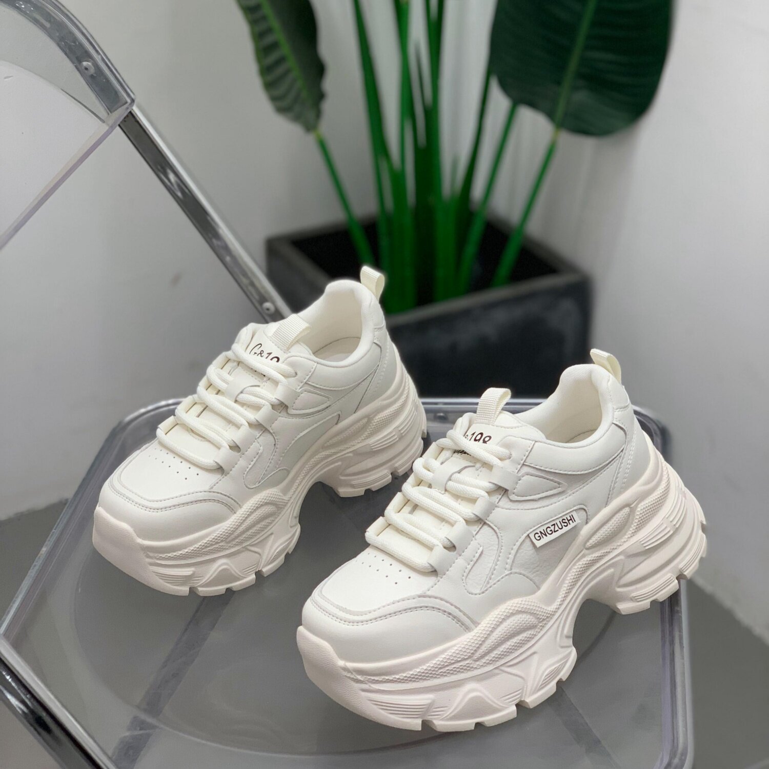 复古真皮老爹鞋女2025年冬季百搭轻便运动鞋厚底增高显瘦休闲女鞋,女鞋,时尚休闲鞋,淘宝优惠券,粉丝福利购,淘宝优惠卷