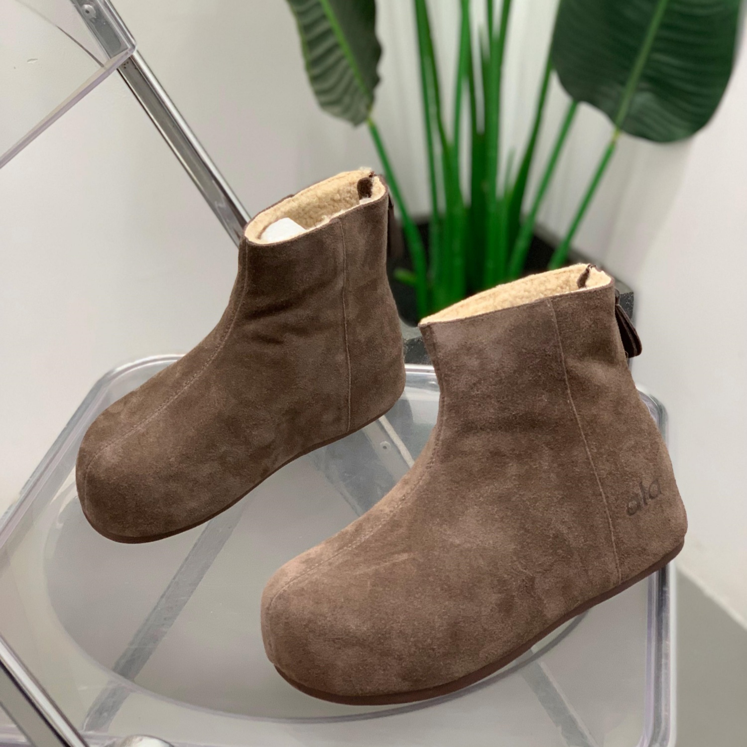 加绒雪地靴女一脚蹬保暖棉靴