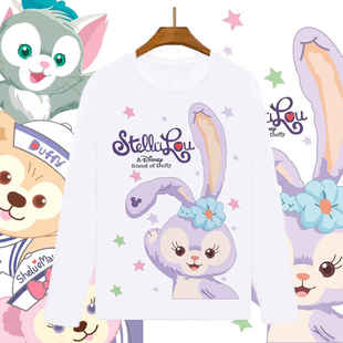 网红insStellaLou星黛露芭蕾兔duffy达菲熊史黛拉雪莉玫长袖 t恤衫