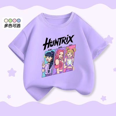 恶魔男团kpop猎魔女团动漫短袖T