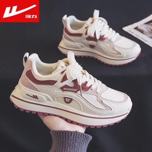 回力老爹鞋加绒厚底减震运动鞋秋