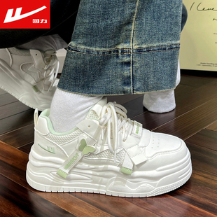 回力厚底小白鞋女学生百搭2026新款爆款鞋子ins潮春夏增高板鞋女