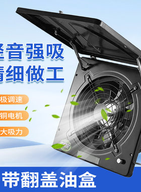 厨房换气扇家用排气扇高速强力排气扇10寸墙壁式窗户翻盖油烟机