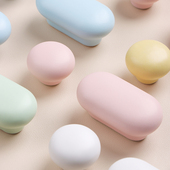 可比兔圆形拉手儿童房卡通女孩衣柜柜门抽屉把手马卡龙哑光小拉手