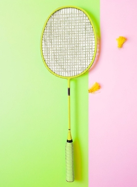 SWEATING正品5U碳素一体训练粉色女生攻守型30磅成人羽拍碳纤维拍