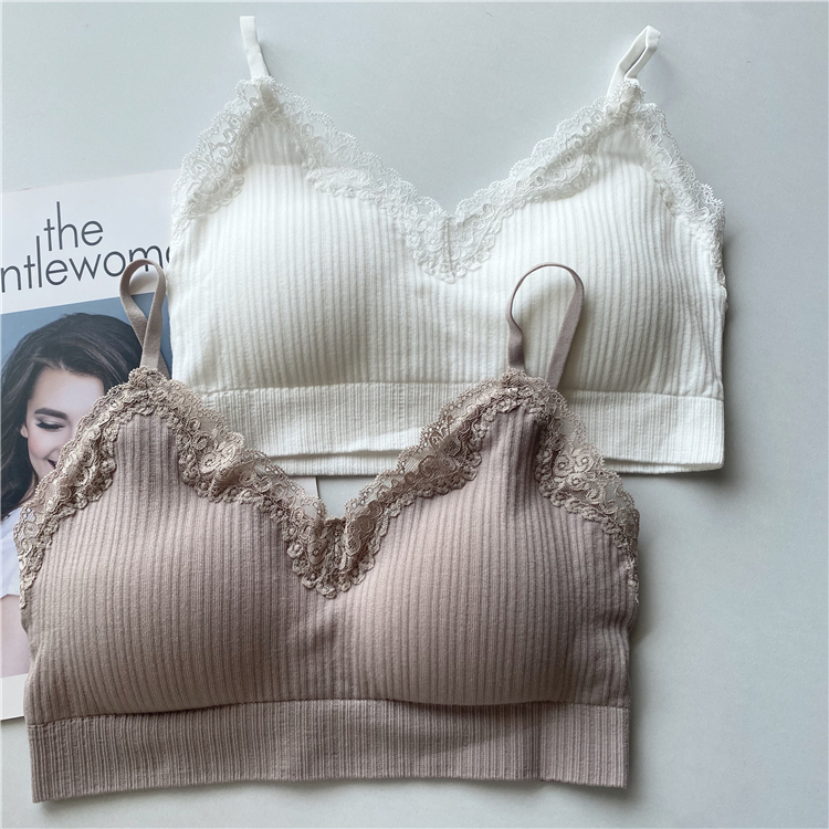 360无痕一体无钢圈背心文胸