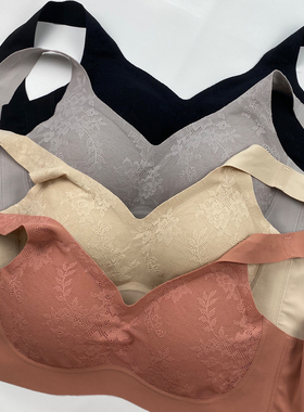 华家外贸出日本原单无钢圈蕾丝妈妈文胸无痕美背高弹面料内衣女生