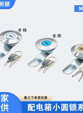MS401全铁半铁配电箱锁转舌小圆柱锁铁皮柜锁十字铜芯锁