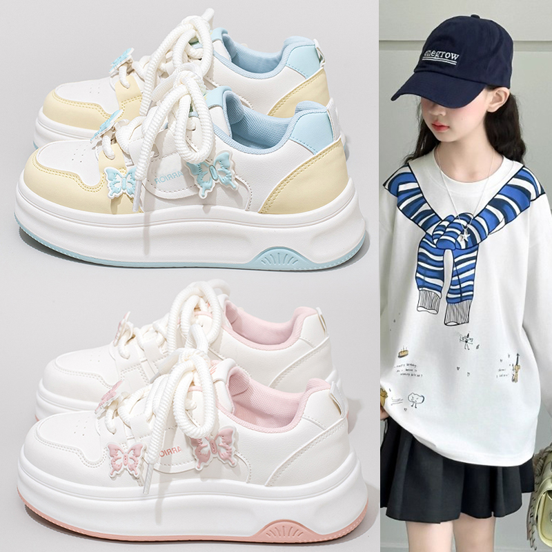 女童鞋子秋冬小白鞋大童