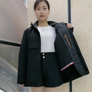 新款派克服男2025真皮短款休闲皮草外套獭兔毛内胆可拆卸皮毛一体