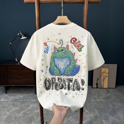 涂鸦潮牌短袖T恤男士2025新款潮