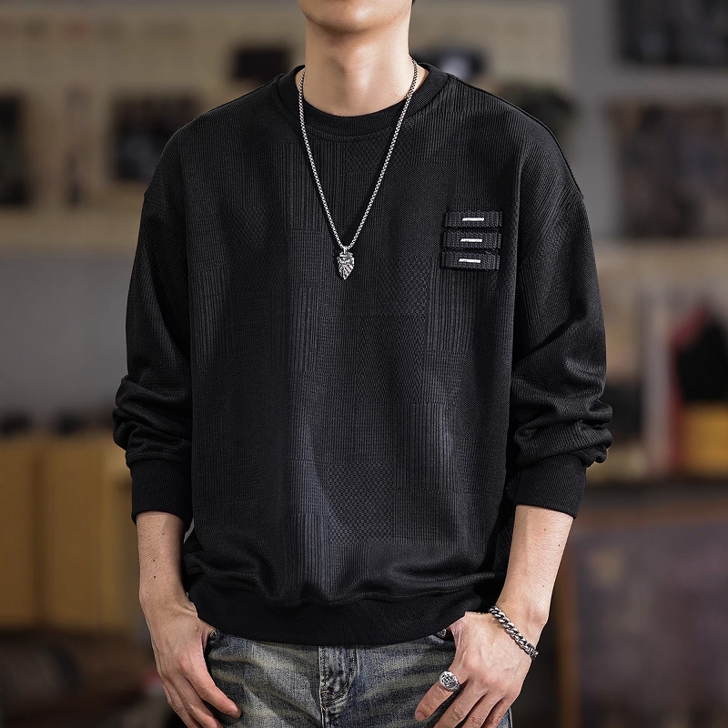 潮牌高级感春秋针织卫衣男