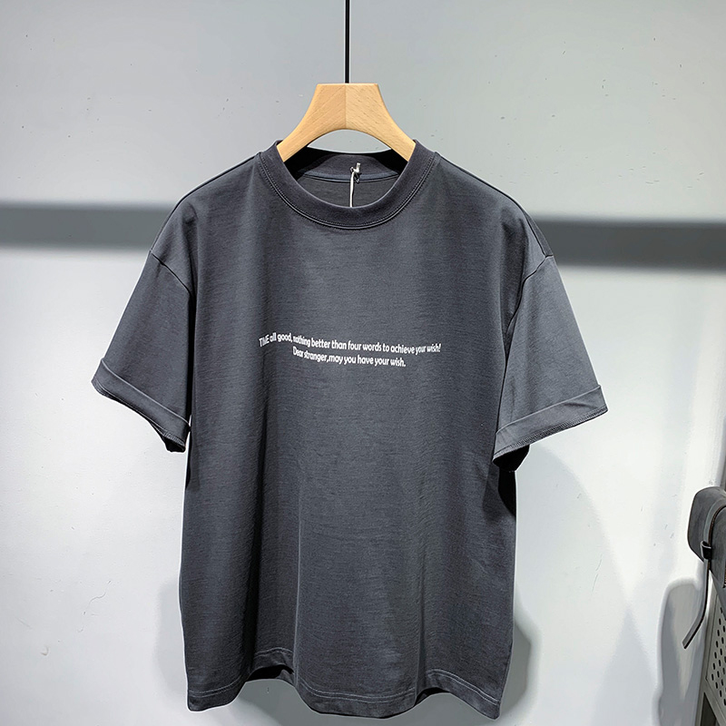 特琳露夏季潮流字母印花百搭T恤