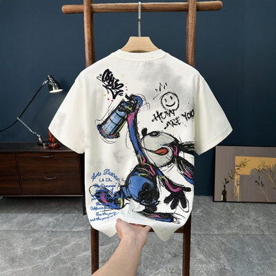 涂鸦设计潮牌短袖T恤男夏季体恤
