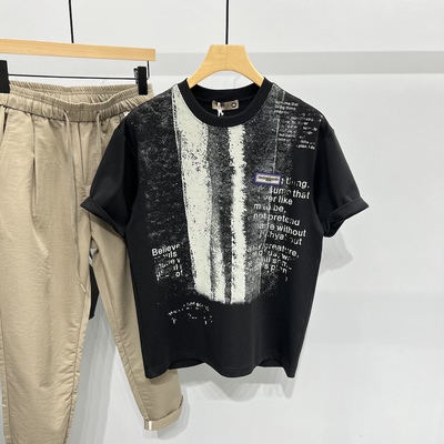 2025夏季新款潮牌休闲短袖体恤衫