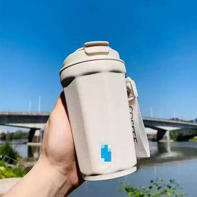 新款现货小蓝瓶水杯陶瓷内胆密封户外保温杯子咖啡杯马克杯304不