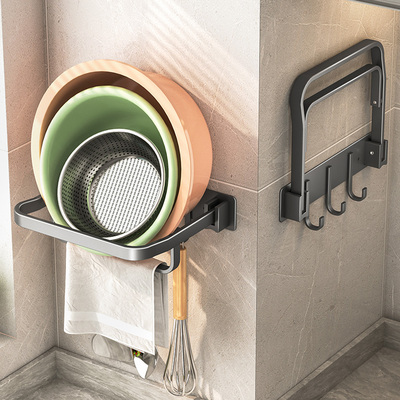厨房洗菜盆置物架壁挂式可折叠菜篮子菜盆挂盆子神器洗菜篮收纳架