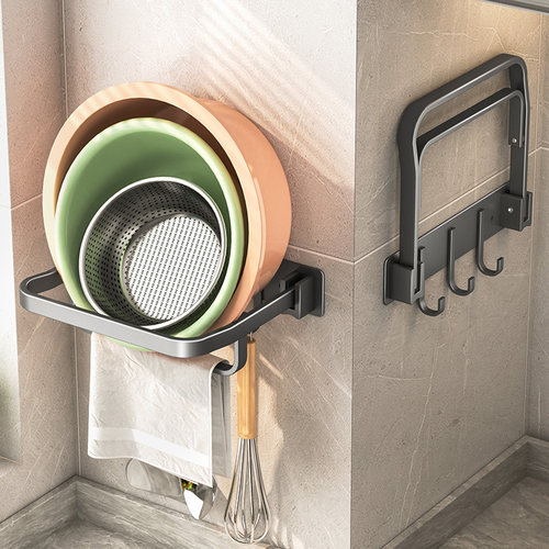 免打孔可折叠大小菜篮通用