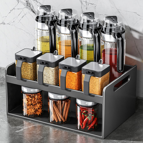 厨房调料置物架盐调味罐收纳盒家用佐料调味料组合套装油盐酱醋架