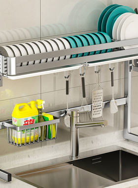 304不锈钢超窄水槽置物架上方沥水架碗架碗盘碗筷碗碟厨房收纳架