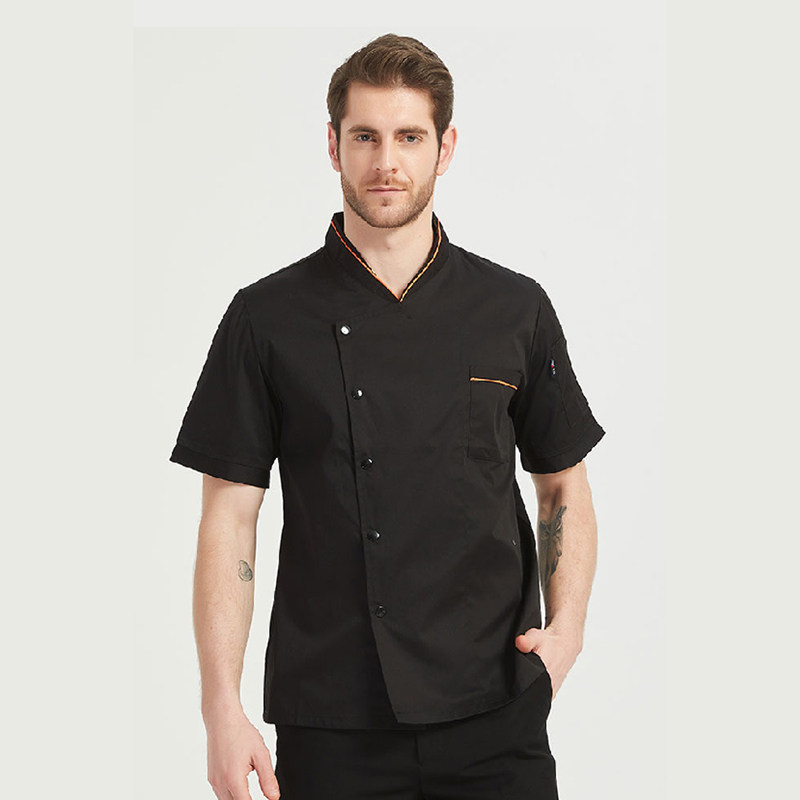 夏季透气时尚超大码厨师服定制