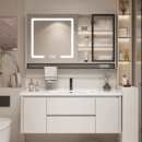 现代简约浴室柜一体盆陶瓷洗脸盆卫生间风水镜洗手盆柜组合洗漱