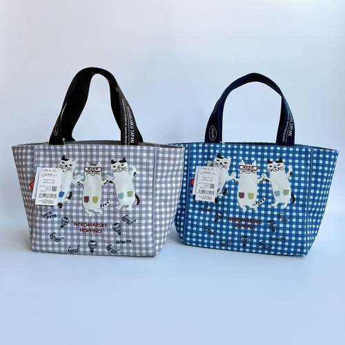 Kusuguru正品刺绣帆布手提饭盒包