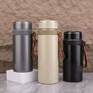 康林大容量保温杯男士商务茶杯316不锈钢便携户外泡茶水杯子800ML