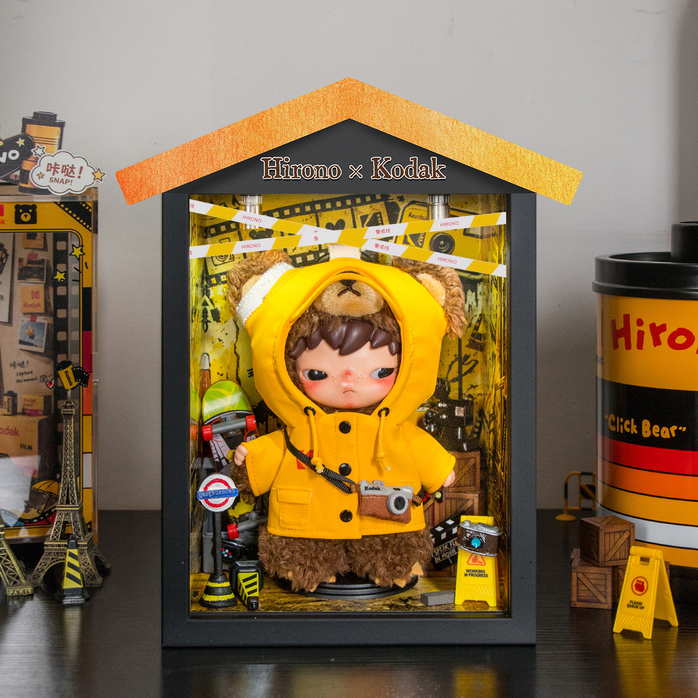 Kodak咔哒小野熊毛绒挂件展示盒图片