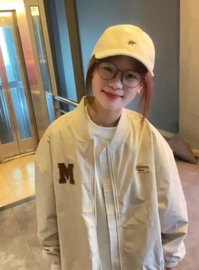 美式复古棒球服女春秋新款韩版宽松BF百搭字母刺绣夹克外套ins潮