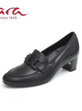 ara德国鹦鹉舒适女鞋 四季浅口原皮圆头正装款单鞋 H楦23A52304