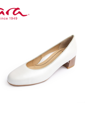 ara德国鹦鹉舒适女鞋 春夏浅口原皮圆头休闲款单鞋 G楦22S16601