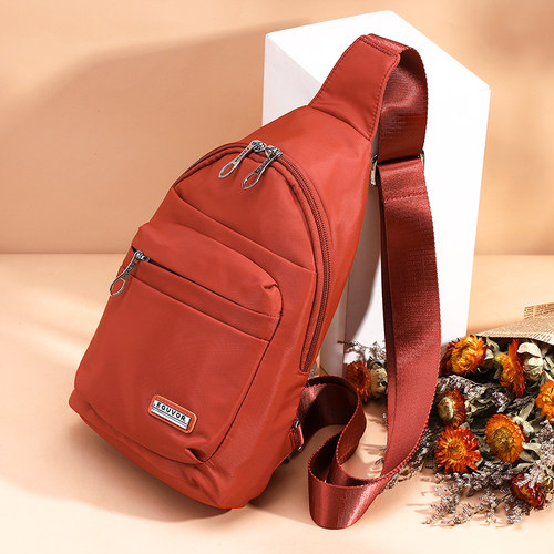 休闲胸包女运动背包牛津布斜挎包