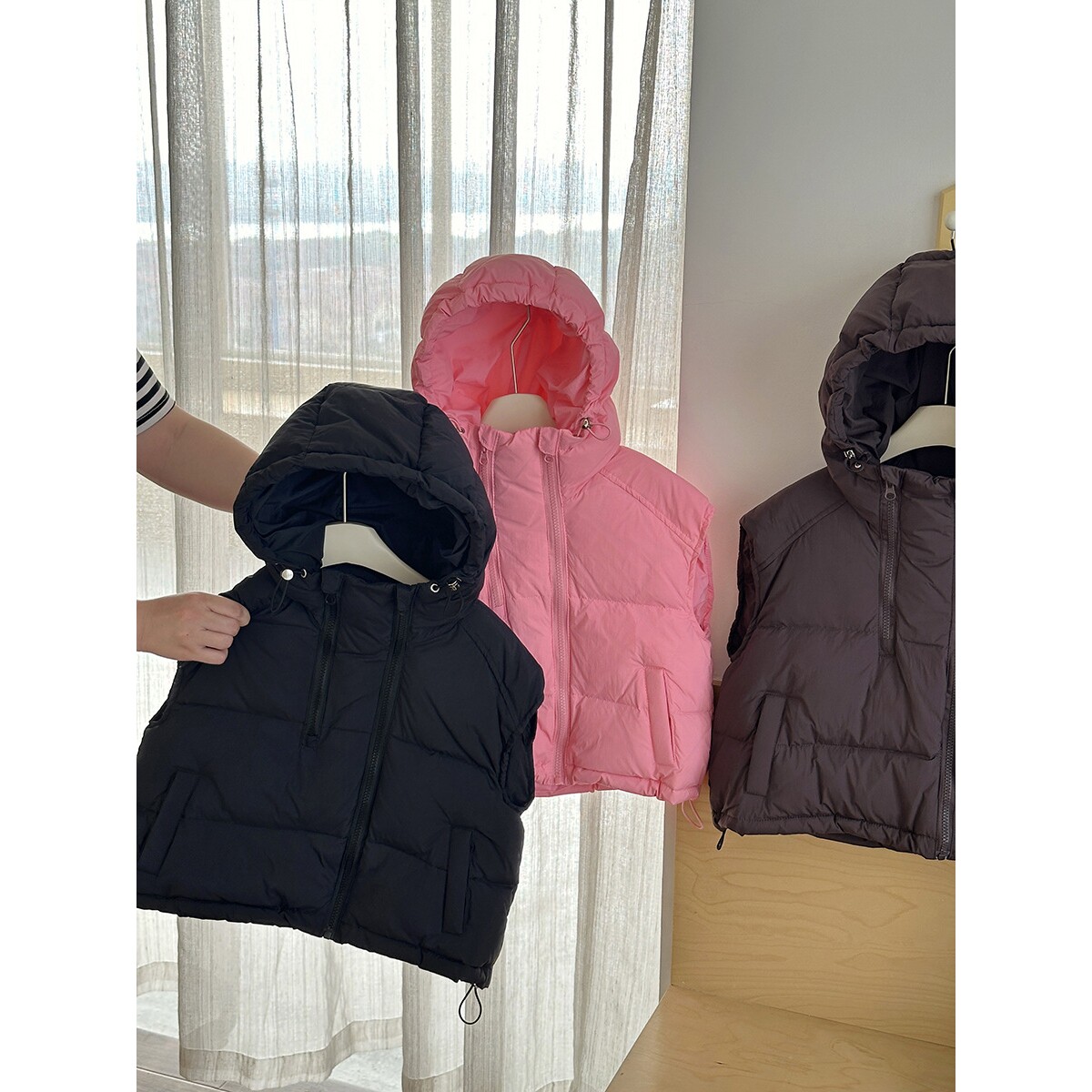 秋冬儿童马甲韩版儿童连帽童装保暖童装冬款男女童外穿背心