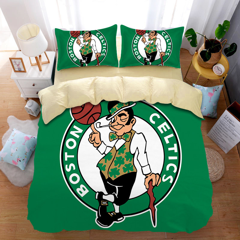 北欧NBA运动风篮球凯尔特人队纯棉床笠四件套1.5米学生床单三件套