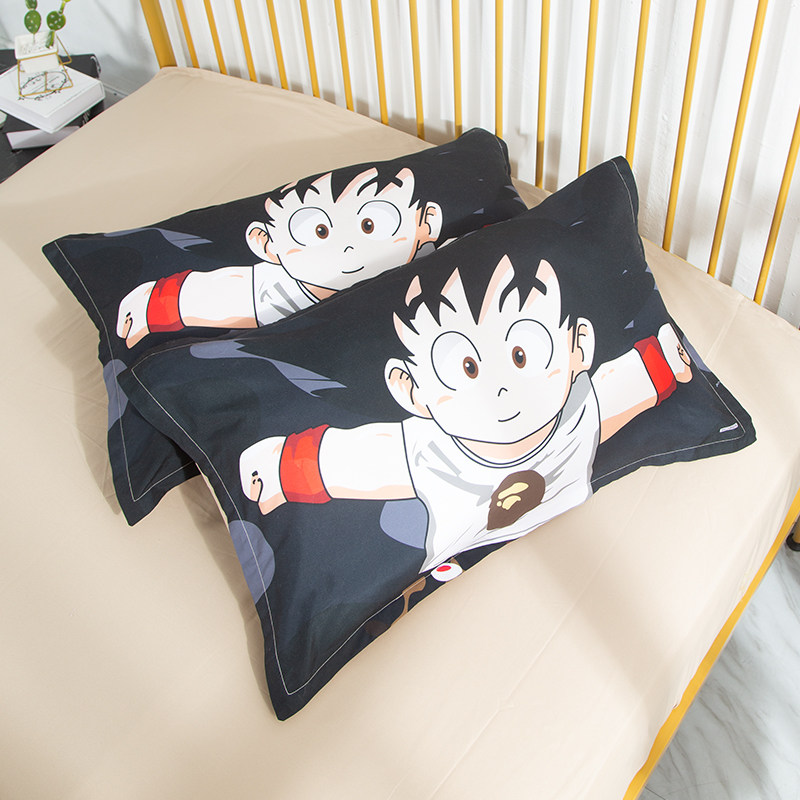 卡通动漫七龙珠儿童枕套男孩子学生寝室悟空枕头罩单人48X74枕袋