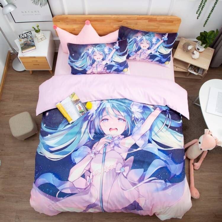 四件套床单式,床笠式动漫初音