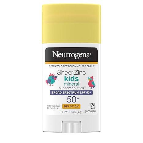 美国直邮Neutrogena Sheer Zinc Oxide Kids氧化锌儿童矿物防晒棒