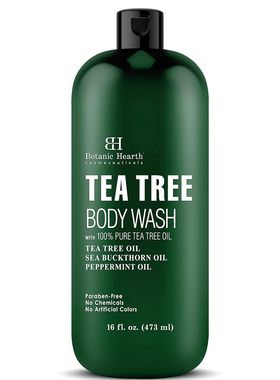 美国直邮BOTANIC HEARTH茶树身体清洗沐浴露舒缓玫瑰维生素木果油
