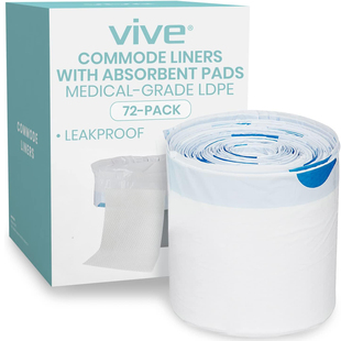 美国直邮Vive带吸收垫 厕所一次性防漏替换袋便盆 马桶衬垫便携式