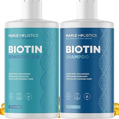 美国直邮Maple Holistics无硫酸盐 稀疏头发丰盈 生物素洗发护发