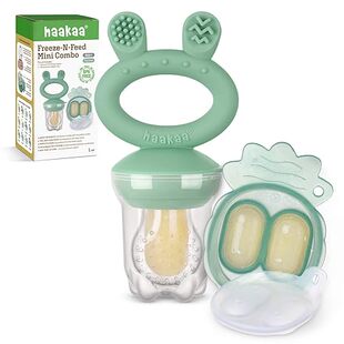 美国直邮Haakaa婴儿水果蔬菜硅胶喂食器咬咬乐 母乳冰棒磨牙4个月