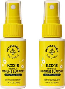 美国直邮BEEKEEPER'S NATURALS儿童蜂胶喉咙喷雾自然免疫支持30ml