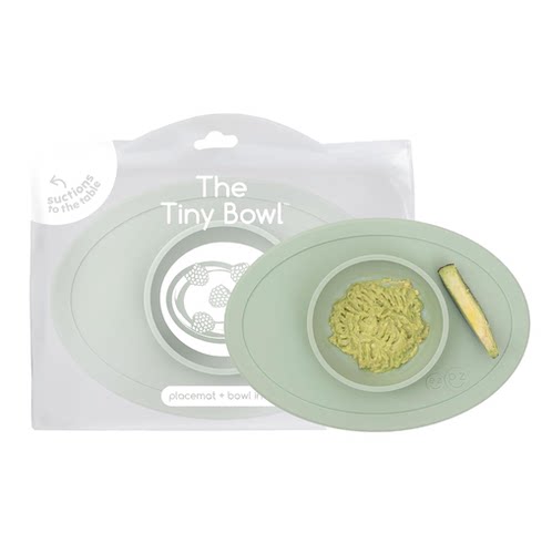 美国直邮ezpz Tiny Bowl (Sage)  6月龄+婴幼儿进食一体餐垫和碗