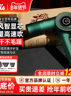 Solis/索利斯330Pro复古屏显高速吹风机负离子护发理发店发型师