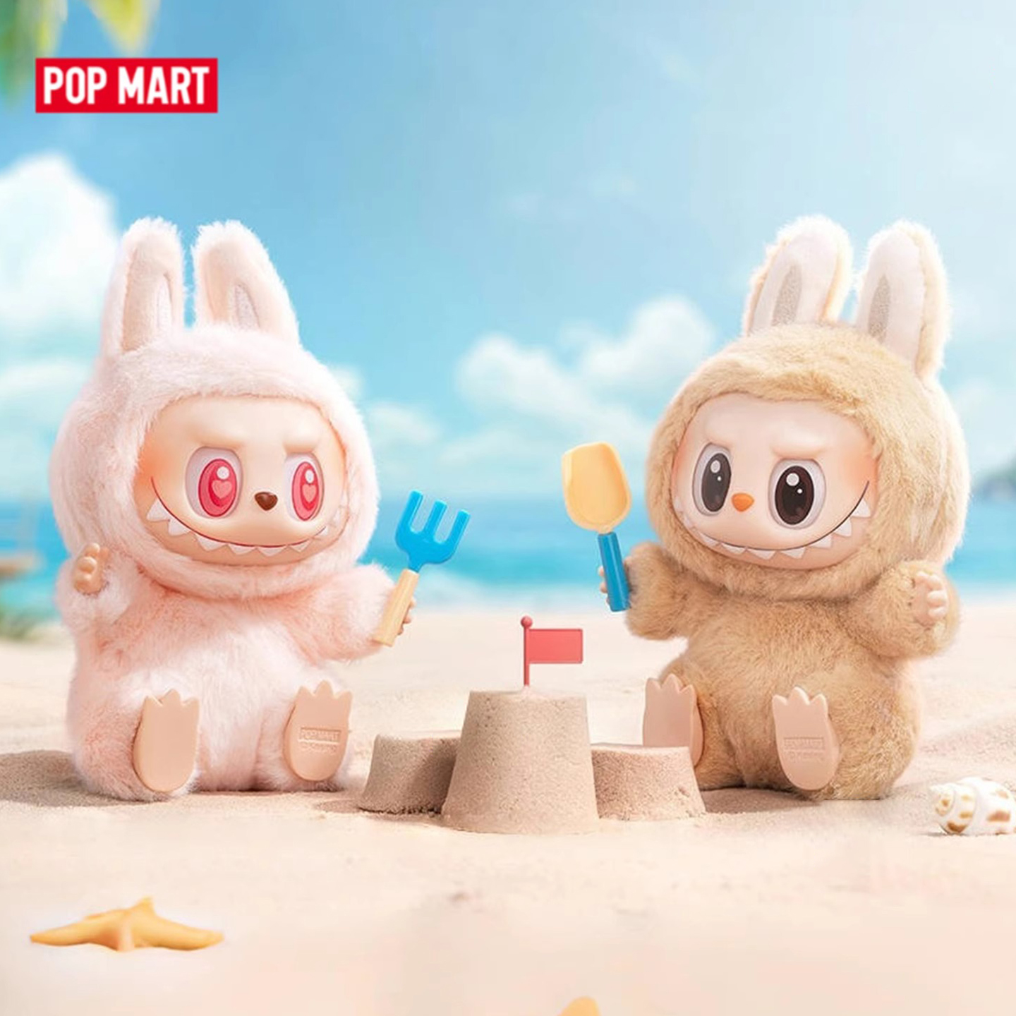 POPMART泡泡玛特LABUBU坐坐派对搪胶毛绒公仔拉布布二代盲盒挂件