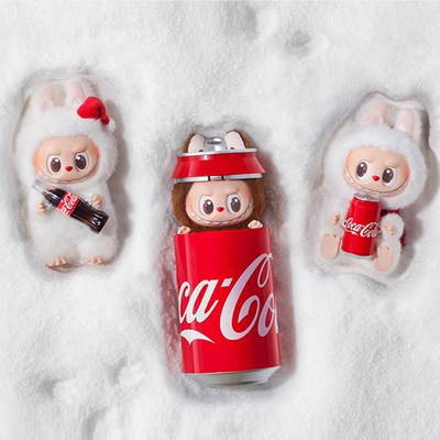 POPMART泡泡玛特LABUBU可乐系列搪胶毛绒挂件盲盒马卡龙公仔