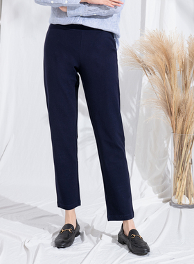 EF家女士长裤工装裤小脚高腰针织四面弹舒适挺括有型透气基本常穿